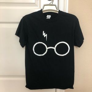 Harry Potter Scar and Glasses Black T-shirt